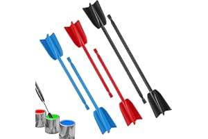 HXHWKEN 6Pcs Mélangeur Peinture Plastique Mélangeurs de Résine époxy Palettes de Mélangeur de Peinture Réutilisables pour 1/4 forets pour Mélange d'Époxy (Noir + Rouge + Bleu)