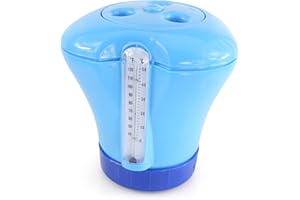 HÖFER CHEMIE GMBH Pool Dosierer inkl. Thermometer- blau - für 20g und 200g Tabletten