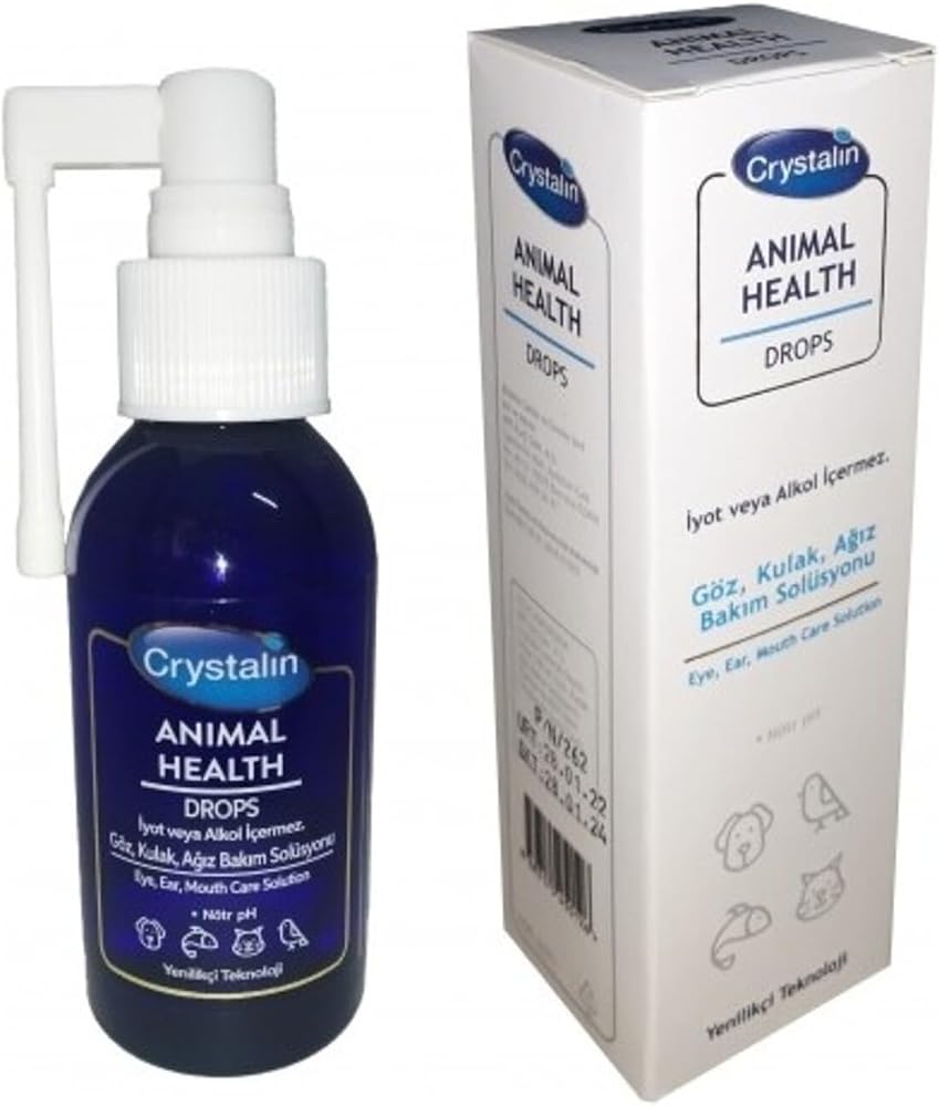 Orqinel Crystalin Animal Health 100Ml Göz, Kulak, Ağız, Bakım Solüsyonu, Kedi, Köpek, Temizleme Solüsyonu