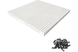 XIN·SHI 4pcs Base Plates Multipack Classic Baseplate Building Plates for Bricks 16x16 Architectural Panels Create Pixel Paintings & Wall Displays Compatible with Major Brick Brands (White)