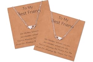 CheersLife 2/3/4/5/6 Collares de Amistad Collares de Hermanas Mejor Amiga BFF Collar de Corazón de Larga Distancia Collar de Tribu de Triángulo Regalo de Joyería para Mujeres Niñas Hijas Navidad