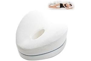 LAPONO Almohada Ortopédica para Pierna y Rodilla,Espuma con Memoria Alivia el Dolor de Espalda Cadera y Articulaciones Soporte para el Tobillo y la Rodilla – Almohadilla para Dormir de Lado (A)