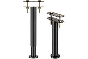VETIN 2 Stück Höhenverstellbar Bettbeine 25cm, Stützfuss für Bett Mittelbalken, Robuste mittlere Stützbeine des Bettrahmens aus Metall, Lattenrost-Verstärkungsset für King-/Queen-Size-Betten