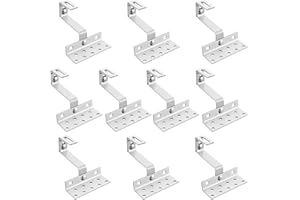 Anbte 10 Stück Photovoltaik Dachhaken A2 Verstellbar 3-Fach aus Edelstahl 304, Solar PV Dachhaken Solarmodul Halterung Befestigung Set, Dachziegel Solarpanel Montage, Solaranlage PV Dachhalterung