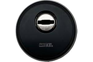 MICEL - 97935 - Escudo de Seguridad para Cerraduras de Puertas, acabado Negro, Diámetro ø 63 mm, Grosor 13 mm, 63 x 63 x 13 mm