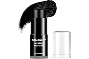 SYNERIX Crayon Maquillage Noir Halloween pour Visage - Kit Makeup Peinture Visage Halloween Professionnel Tableau Enfant Adulte Femme pour Face Body Paint Oeil Joker Carnaval Cosplay Clown SFX 20g