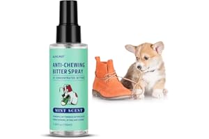 Adiwo Knabberschutz Hund, 100ml Anti Kau Spray Für Hunde Katzenabwehrspray Erziehungshilfen für Hunde Mildes Bitterspray Hund Effektiver Kaustopp Bei Möbel Kleidung Schuhen Für Hunde Katzen
