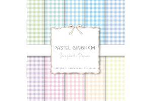 Pastel Gingham Scrapbook Papers: 40 Double Sided Patterned Papers For Craft Projects