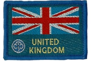 GIRL GUIDES Girlguiding Union Flag United Kingdom Emblem Patch Badge