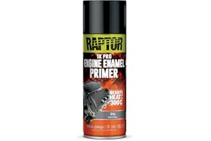 U-POL RAPTOR Engine Enamel - Peinture moteur 1K - Résistant à la chaleur jusqu'à 300 °C - Blocs moteurs et compartiment moteur - Protection contre la chaleur, l'huile et les liquides du véhicule (gris