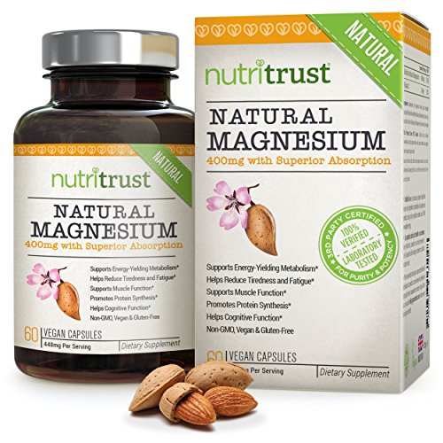 Preisvergleich Produktbild NutriTrust Natürliches Magnesium - Leicht zu schluckendes, medizinisch erprobtes, hochwirksames, bioaktives, reines Magnesium - Allergenfrei, vollkommen vegan und GVO-frei