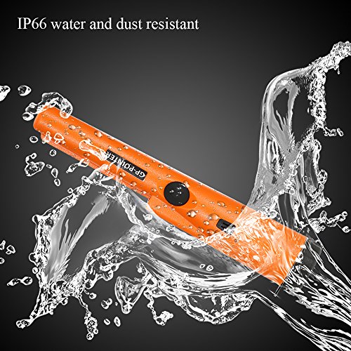 KKmoon Metalldetektor Pinpointer Pinzeiger Probe mit Holster, IP66 Wasserdichte Schatzsuche Ausgraben Werkzeug Zubehör, Summer Vibration Automatische Tuning, 360° Scan Erfassungsbereich - 6