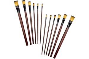 CLVPAI Pinceles de Nailon,Pinceles Acuarela,Pinceles Pintura Acrilica,para Acrílico y Acuarela de Pint (Nylon Ölpinsel-12)