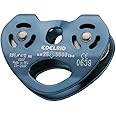 Edelrid Rail Double Zipline Pulley 25 KN Light Weight Suitable for Steel Wire and Static Rope - 275 G (CE 0333)