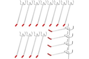 Dtoterul Crochet pour Panneau Perforé 30 Pièces Assortiment Crochet pour Panneaux Perforé Crochet Métallique pour Panneaux Perforé Crochets pour Panneau Perforé Métal Crochets Panneaux Perforés