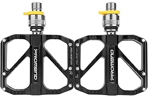 FRUNIMALL Pair of Bike Pedals, Bicycle Cycling Bike Pedals Road Bike Pedals of Aluminum Alloy Frame Antiskid 3 Bearings with Quick Release Interface for Mountain Bike BMX and Folding Bike (R67Q)