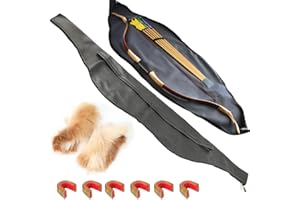 limaity Traditional Bow Bag 60 Inch Longbow Case Bag Arrow Quiver Set for Longbow or Recurve Bow Horse Bow Backpack Case Adjustable Straps