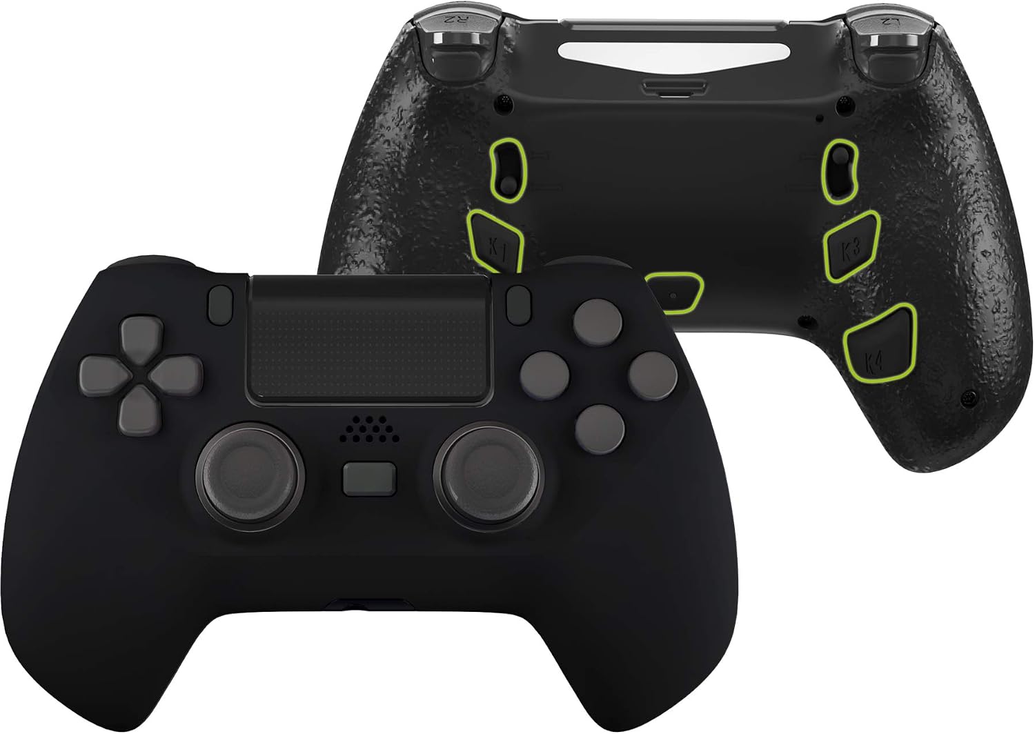 eXtremeRate Decade Tournament Controller(DTC) Actualización Kit para ps4 JDM-040/050/055 Control Actualización Board&Carcasa Ergonómica&Botones Traseros&Gatillos Stops-No Incluye Mando(Negro)