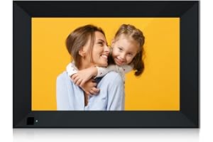 Cadre Photo Numérique 10 Pouces WiFi Intelligent Définition HD, Ecran Tactile, Détecteur de Lumière, Rotation Automatique, Pa