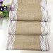 Produktbild Leinen Tischläufer Für Hochzeit 30x180 cm Natürliche Jute Spitze Weihnachten Neujahr Croch Tischläufer für Home Party Hotel Dekoration