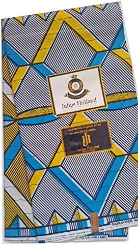 Julius Holland – Wax Block – African Fabric Zulu 2017, blue, 6 Yards