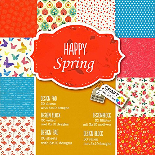 6 x Scrapbooking Papier Motivblock mit je 30 Blättern bedruckt Bastelpapier 180 Blätter 60 Designs (Set Auswahl 01) - 3