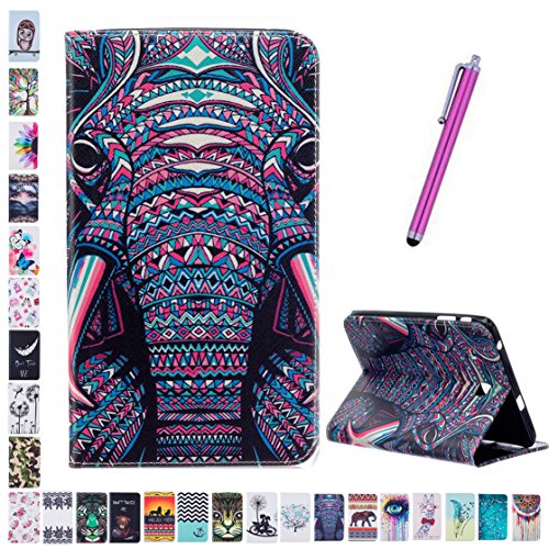 Romtronic Samsung Galaxy Tab A6 7.0 Zoll Hülle, Cute Colorful Design Flip Tasche PU Leder Abdeckung Stand Schutzhülle für Samsung Galaxy Tab A 7.0 Zoll T280 T285 + 1 x Schwarz Stylus (Design 04)