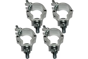 TEK audio ⌀32-35mm lighting Clamp - Half Coupler Truss Clamp Stage Lights Clamp, Lighting O-Clamps for DJ Par Lights Spot Lights (4 of 32 to 35mm)