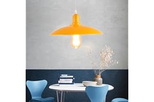 CHAO ZAN E27 Metallo Lampadario Lampada a Sospensione Moderno Plafoniera Pendente da Soffitto Lampada Soggiorno Giallo, per Casa Loft Ristorante Bar