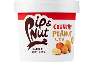Pip & spår krispspsplugg, jordnötssmör, 1 kg | 100 % jordnötter från ett enda ursprung, fiberrik, utan palmolja, utan tillsats av socker, Hi-Oleic-jordnötter, veganska