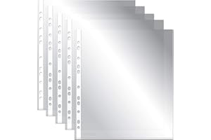 OFITURIA COM0067 Pack 2 - Fundas Perforadas Multitaladro Para Folios, 100 Unidades, Fabricadas En Polipropileno (80 MICRAS) Piel de Naranja