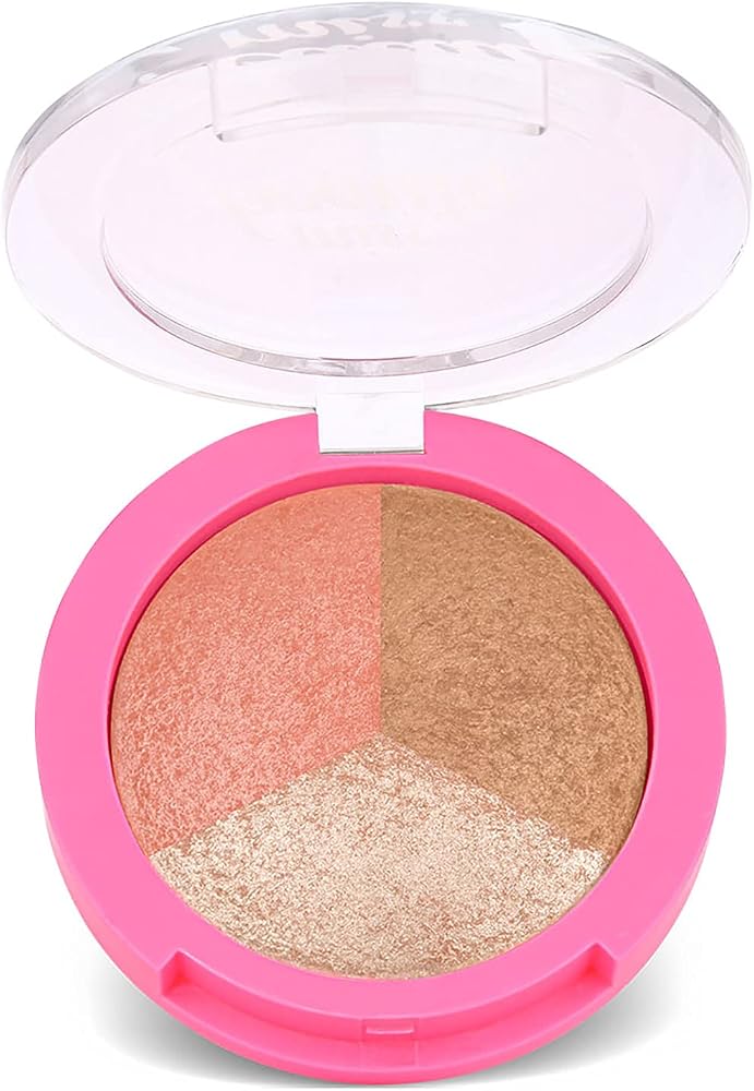 Golden Rose Miss Beauty Glow Baked Trio - 3’lü Allık, Bronzer ve Aydınlatıcı Paleti