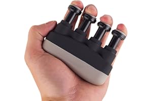 NUZAMAS Finger Trainer, Gitarre Klavier Finger Exerciser, Hand Strengthener Trainer Tension Exerciser Grip, Einstellbare Stärke