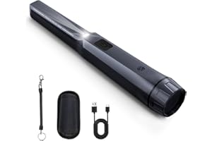 SUNPOW Rechargeable Metal Detector Pinpointer for Adults & Kids, IP68 Waterproof, 360° Detection, Handheld Pin Pointer Wand with LCD Screen
