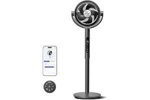 ‎LEVOIT Levoit 20dB Standventilator sehr leise mit intelligenter Steuerung via APP & Alexa, DC Motor mit 30m Wurfweite, Ventilator mit Kühlung, Fan mit Fernbedienung, 4 Modi 12 Stufen 12 Std Timer