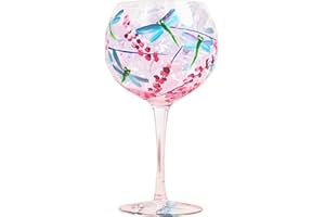 L & P HOME & GIFTS Lesser & Pavey Dragonfly Gin Glass | Lovely Gift for Women & Men | Designed by Lynsey Johnstone | Luxury Wine Glass for Every Occasions