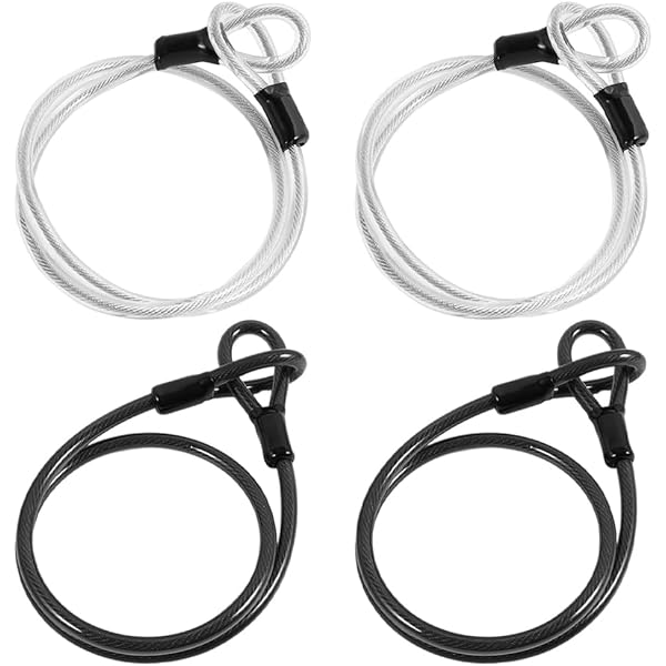 20 Stück Edelstahl-Sicherheitskabel Mit Ösen - 30cm Flexible Drahtseile Für Diebstahlschutz