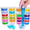 Slime kit, Colors Non-Toxic Clear Crystal Slime Soft Jelly Clay Putty mud Stress Relief Toy Jelly Toy for Kids & Adult, DIY Slime Making- Multi Color (Pack of 12)