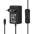 [Norme Officielle 5,1 V 4A 20,4 W] Alimentation Raspberry Pi 4, iUniker Alimentation Pi 4 USB C avec Interrupteur Marche/arrê