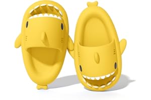 Puimentiua Pantoufles de requin mignonnes pantoufles de requin drôles pantoufles de requin pantoufles de bain pour hommes pour femmes été plage toboggans à bout ouvert intérieur extérieur