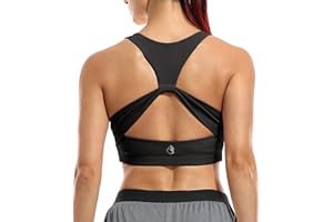 icyzone Reggiseno Sportivo Donna con Rimovibile Imbottito,Senza Ferretto Incrociato Indietro Top Sportivo Yoga Pilates Danze