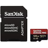 SanDisk Extreme Pro 128GB microSDXC Memory Card + SD Adapter with A2 App Performance + Rescue Pro Deluxe 170MB/s Class 10, UH