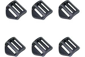 Baikeen Adjustable Lock Ladder Adjuster - 20mm, 25mm, 32mm, 38mm, 50mm Plastic Ladderlock Slider Buckle for Backpack, Webbing, Straps, Bags