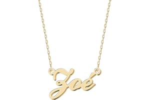 UMAGICBOX Collier Personnalisé avec Prénom - En Acier Inoxydable 316, Plaqué Or 18K, Artisanal, 14 Styles de Polices et 4 Couleurs au Choix - Emballage Élégant