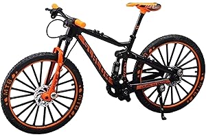 CSAFYRT Finger Bike Classic Retro Alloy Finger Bikes Collection Gifts Racing Toys Realistic Mini Mountain Bike Simulation Toy Orange