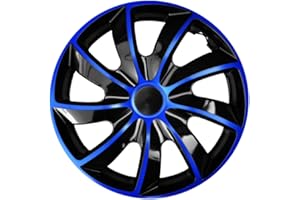 ‎LUCKYBERG Luckyberg Radkappen 13 Zoll | Radzierblenden 4er-Set für die meisten Automarken und Stahlfelgen, Zierkappen in vielen Farben. Felgenabdeckung für Autofelgen. (BLAU/SCHWARZ)