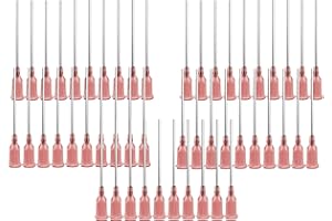 Oqard Blunt without Bevel Mixing Needles No Prick Liquid Refill, Pink 18G - Pack of 50