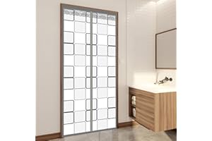 SUWOOY Cortina Térmica Magnética Con Aislante Térmico,Aislamiento Cortina Mosquitera Magnética Para Aire Acondicionado,Cortina Aislante Térmico Magnética Para Puertas Impermeable,W×H-90×205cm(35×81in)