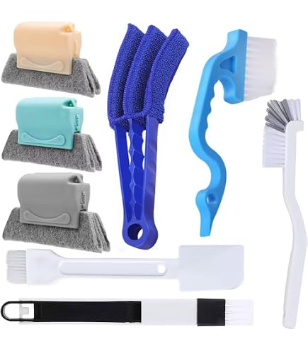 Lot De 3 Brosses De Nettoyage Pour Coins – Tête Acier Inox, Poignée Longue – Pour Joints, Carrelage, Voiture, Angles étroits
