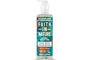 Savon Mains Naturel à la Noix de Coco Faith In Nature, Hydratant, Vegan & Cruelty Free, Sans Parabènes & SLES, 400ml